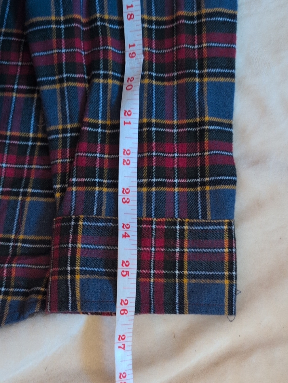 Croft & Barrow Men's Red, Blue, Yellow Plaid Long-Sleeve Button-Down Shirt XL - Picture 7 of 9